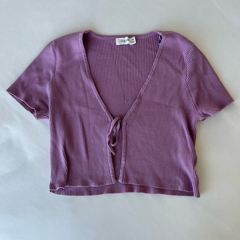 Glassons Purple Cropped Top
